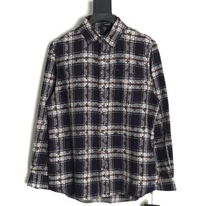 Chrome Hearts Jacquard Cross Logo Check Shirt